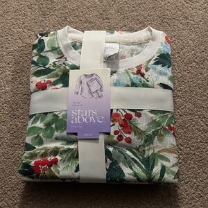 Stars Above Festive Green and Red Pajama Set